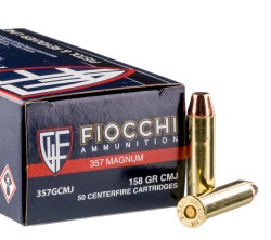 50 Rounds of .357 Mag Ammo by Fiocchi - 158gr CMJ