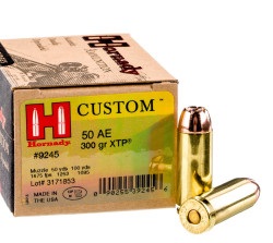 20 Rounds of .50 AE Ammo by Hornady - 300 gr JHP