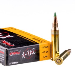 20 Rounds of 5.56x45 Ammo by PMC - 62gr FMJ XM855