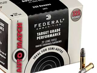 325 Rounds of .22 LR Ammo by Federal Champion AutoMatch Target - 40gr LRN