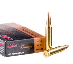20 Rounds of .223 Ammo by PMC - 55gr FMJBT