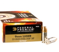 50 Rounds of 9mm Ammo by Federal - 124gr JHP HST LE