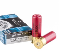 250 Rounds of 12ga Ammo by Federal - #4 Buck