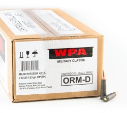 700 Rounds of 7.62x39mm Ammo by Wolf in Spam Can Tin - 123gr Hollow Point